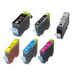 6 Pack Compatible Canon PGI-520 CLI-521 Ink Cartridge Set (1BK,1PBK,1C,1M,1Y,1GY)