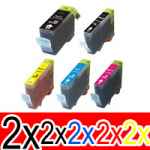 10 Pack Compatible Canon PGI-520 CLI-521 Ink Cartridge Set (2BK,2PBK,2C,2M,2Y)