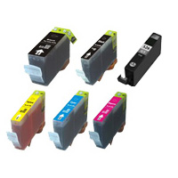 6 Pack Compatible Canon PGI-525 CLI-526 Ink Cartridge Set (1BK,1PBK,1C,1M,1Y,1GY)