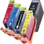 5 Pack Compatible Canon PGI-5 CLI-8 Ink Cartridge Set (1BK,1PBK,1C,1M,1Y)