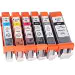 6 Pack Compatible Canon PGI-650XL CLI-651XL Ink Cartridge Set (1BK,1PBK,1C,1M,1Y,1GY)