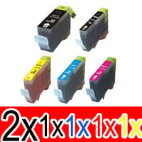 6 Pack Compatible Canon PGI-650XL CLI-651XL Ink Cartridge Set (2BK,1PBK,1C,1M,1Y)