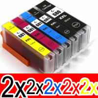 10 Pack Compatible Canon PGI-680XXL CLI-681XXL Ink Cartridge Extra High Yield Set (2BK,2PBK,2C,2M,2Y)