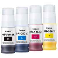 4 Pack Genuine Canon PFI-050 Ink Cartridge Set (1BK,1C,1M,1Y)