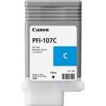 1 x Genuine Canon PFI-107C Cyan Ink Cartridge