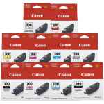 10 Pack Genuine Canon PFI-300 Ink Cartridge Set (1MBK,1C,1M,1Y,1R,1GY,1CO,1PBK,1PC,1PM)