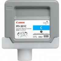 1 x Genuine Canon PFI-301C Cyan Ink Cartridge