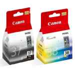 2 Pack Genuine Canon PG-37 CL-38 Ink Cartridge Set