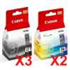 5 Pack Genuine Canon PG-37 CL-38 Ink Cartridge Set (3BK,2C)