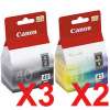 5 Pack Genuine Canon PG-40 CL-41 Ink Cartridge Set (3BK,2C)