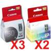 5 Pack Genuine Canon PG-50 CL-51 Ink Cartridge Set (3BK,2C)