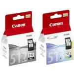 2 Pack Genuine Canon PG-512 CL-513 Ink Cartridge Set High Yield