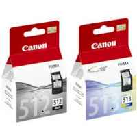 2 Pack Genuine Canon PG-512 CL-513 Ink Cartridge Set High Yield