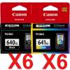 12 Pack Genuine Canon PG-640XL CL-641XL Ink Cartridge Set High Yield (6BK,6C)