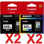 4 Pack Genuine Canon PG-640XL CL-641XL Ink Cartridge Set High Yield (2BK,2C)