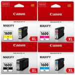 4 Pack Genuine Canon PGI-1600XL PGI-1600XL Ink Cartridge Set High Yield (1BK,1C,1M,1Y)