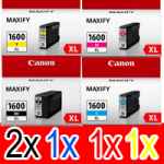 5 Pack Genuine Canon PGI-1600XL PGI-1600XL Ink Cartridge Set High Yield (2BK,1C,1M,1Y)