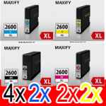 10 Pack Genuine Canon PGI-2600XL PGI-2600XL Ink Cartridge Set High Yield (4BK,2C,2M,2Y)