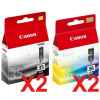 4 Pack Genuine Canon PGI-35BK CLI-36C Ink Cartridge Set (2BK,2C)
