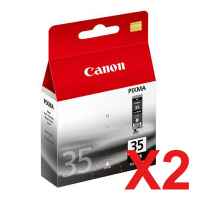 2 x Genuine Canon PGI-35BK Black Ink Cartridge