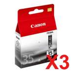 3 x Genuine Canon PGI-35BK Black Ink Cartridge