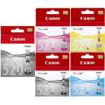 5 Pack Genuine Canon PGI-520 CLI-521 Ink Cartridge Set (1BK,1PBK,1C,1M,1Y)