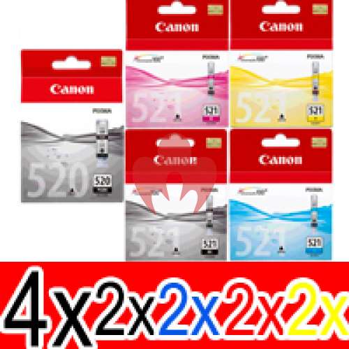 Original Canon PGI-520 Black Ink Cartridges- 2 Pack