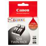 1 x Genuine Canon PGI-520BK Black Ink Cartridge Twin Pack