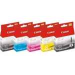 5 Pack Genuine Canon PGI-5 CLI-8 Ink Cartridge Set (1BK,1PBK,1C,1M,1Y)