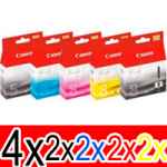 12 Pack Genuine Canon PGI-5 CLI-8 Ink Cartridge Set (4BK,2PBK,2C,2M,2Y)