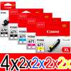 12 Pack Genuine Canon PGI-670XL CLI-671XL Ink Cartridge Set High Yield (4BK,2PBK,2C,2M,2Y)