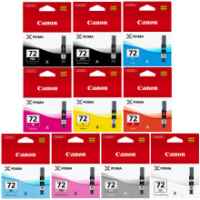 10 Pack Genuine Canon PGI-72 Ink Cartridge Set (1MBK,1C,1M,1Y,1R,1GY,1CO,1PBK,1PC,1PM)