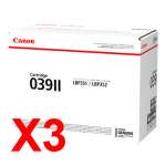 3 x Genuine Canon CART-039II Toner Cartridge High Yield