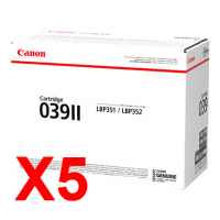 5 x Genuine Canon CART-039II Toner Cartridge High Yield