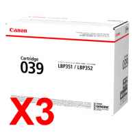 3 x Genuine Canon CART-039 Toner Cartridge