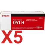 5 x Genuine Canon CART-051H Toner Cartridge High Yield