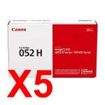 5 x Genuine Canon CART-052H Toner Cartridge High Yield