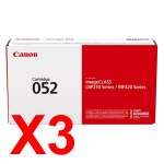 3 x Genuine Canon CART-052 Toner Cartridge