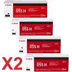 2 Lots of 4 Pack Genuine Canon CART-055H Toner Cartridge Set High Yield