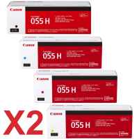 2 Lots of 4 Pack Genuine Canon CART-055H Toner Cartridge Set High Yield