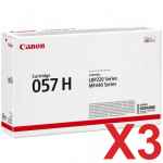 3 x Genuine Canon CART-057H Toner Cartridge High Yield