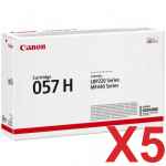 5 x Genuine Canon CART-057H Toner Cartridge High Yield