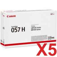 5 x Genuine Canon CART-057H Toner Cartridge High Yield