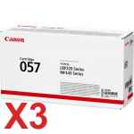 3 x Genuine Canon CART-057 Toner Cartridge
