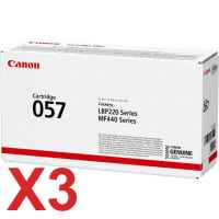 3 x Genuine Canon CART-057 Toner Cartridge