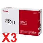 3 x Genuine Canon CART-070H Toner Cartridge High Yield