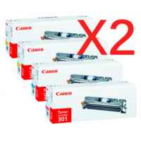 2 Lots of 4 Pack Genuine Canon CART-301 Toner Cartridge Set