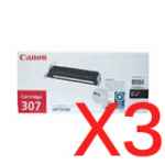 3 x Genuine Canon CART-307BK Black Toner Cartridge