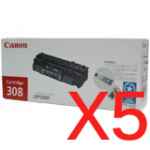 5 x Genuine Canon CART-308 Toner Cartridge