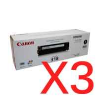 3 x Genuine Canon CART-318BK Black Toner Cartridge